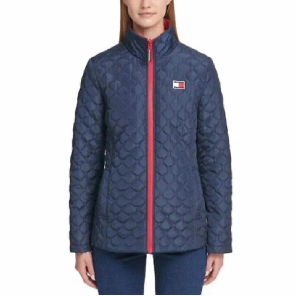 NWT TOMMY HILFIGER 3-in-1 ALL WEATHER SYSTEMS JACKET COAT RED NAVY Sz S